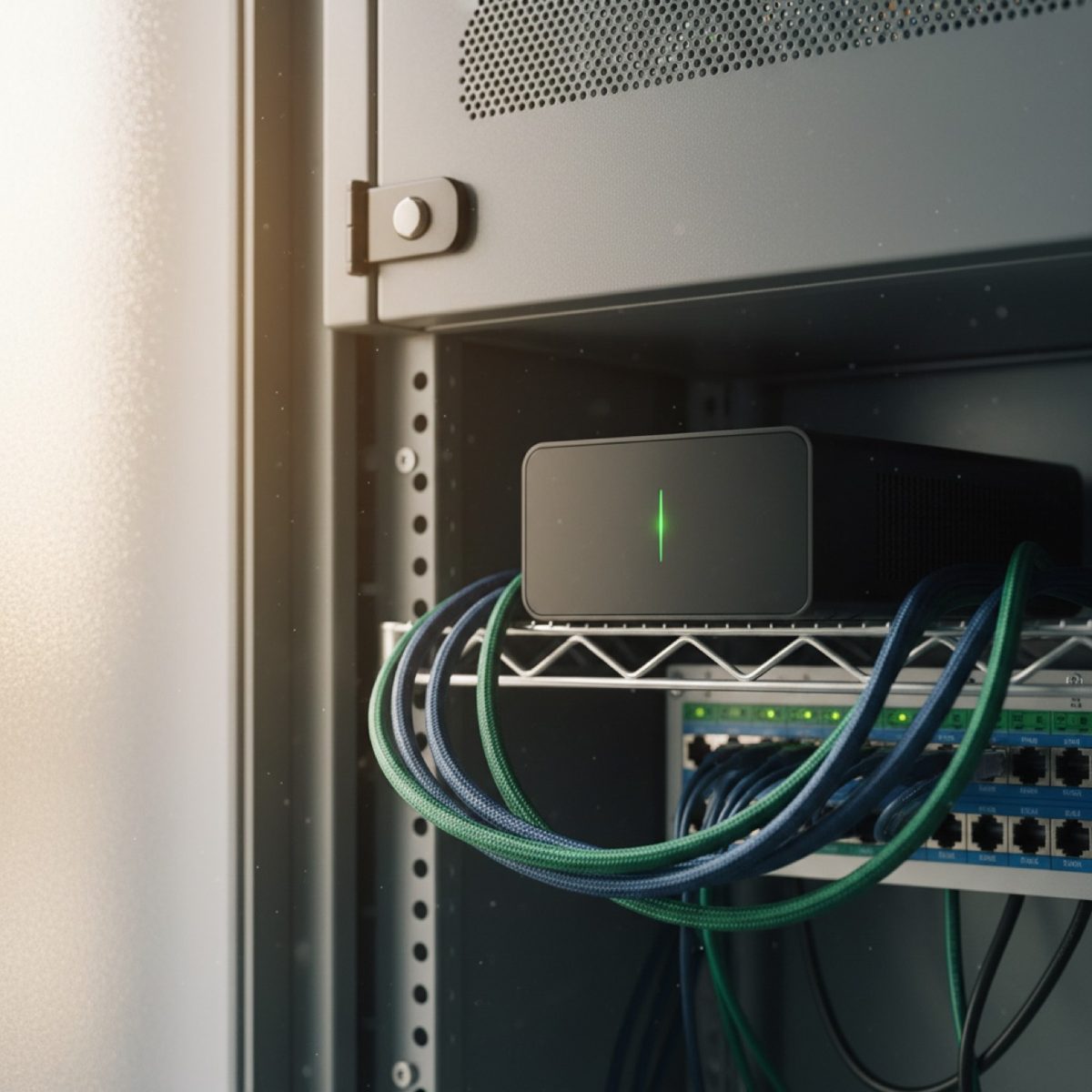 A compact server appliance in an office closet